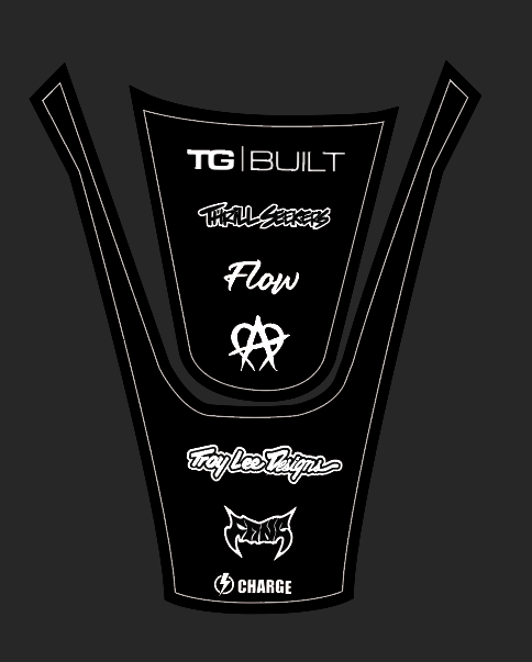 Qronge x1 spark Rear Fender Decal